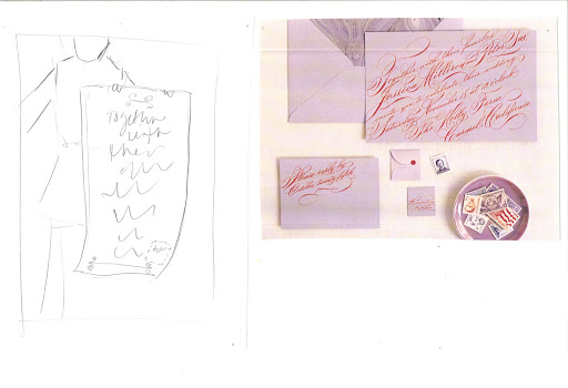 Here, another one of our sketches and some fancy flourished inspiration.
