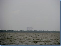 7962 private boat charter with Capt. Ron Presley  and his wife Karen - Banana River, Florida - Vehicle Assembly Building Kennedy Space Center