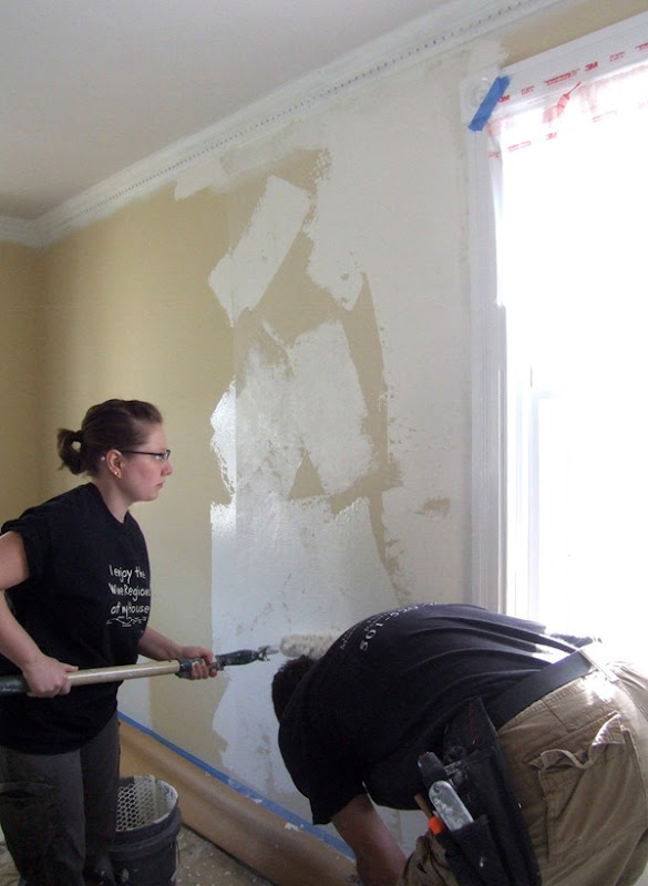 Painting cheesecloth onto walls for texture Painting cheesecloth onto walls for texture