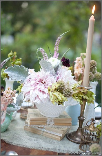 vintage-wedding-centerpieces primary petals and archive vintage rentals
