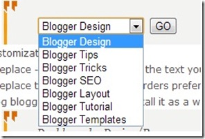 How to Make Pulldown dropdown Menu with Button on Blogger Blogspot