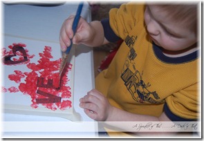 Painting valentine canvas {A Sprinkle of This . . . . A Dash of That}