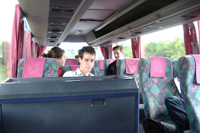 On the bus to Wroclaw.  The first of several long bus rides this trip.