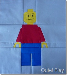 Paper pieced Lego figure