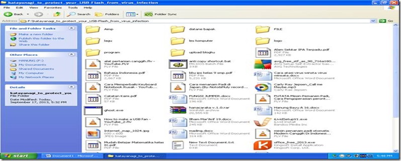 Cara Lindungi Flashdisk dari virus RECYCLER Dan RAMNIT Cara Lindungi Flashdisk dari virus RECYCLER Dan RAMNIT