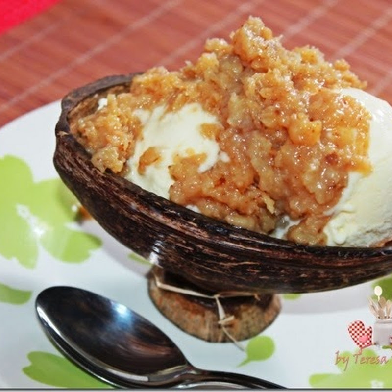 Cocada Quente com Sorvete