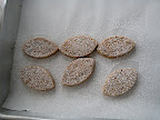 The shortbread cookies under a delicate dusting of powdered sugar.