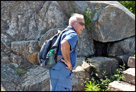 02e - hiking Ocean Path - Bill getting use to the height 02e - hiking Ocean Path - Bill getting use to the height