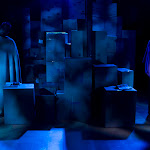 Hunting and Gathering, by Brooke Berman. Directed by Brian Golden. May 21 - June 27, 2010. (l to r) Michael Salinas, Tracey Kaplan. Photo Credit: Amanda Clifford.
