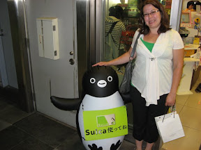 Esther with a Suica penguin.