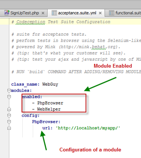 A Test Developer's blog: How to enable/disable modules in Codeception?