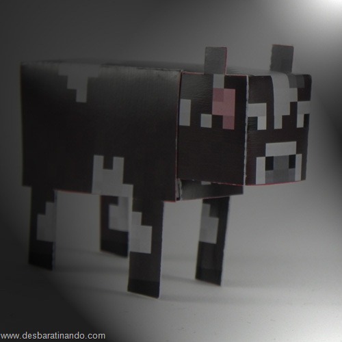 paper toy minecraft vaca