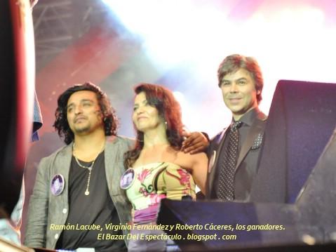 Ramón Lacube, Virginia Fernández y Roberto Cáceres, los ganadores..jpg