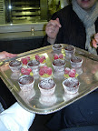 Brownie Bites and Mini Raspberry Fruit Tarts with Pistachios