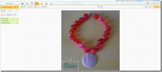 iPiccy Modify Watermark Menu