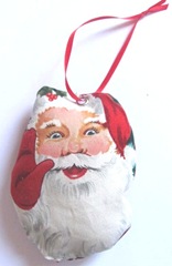 2011 fabric ornament santa face