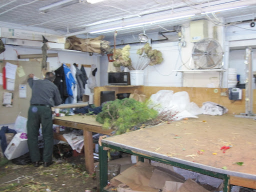 In the back of the store you can find busy work spaces.