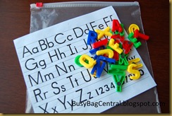 Alphabet Matchup busy bag Alphabet Matchup busy bag