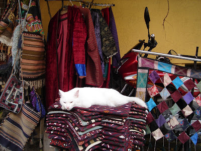 Day 2: Local shop in Sultanahmet, Istanbul with colorful Turkish textiles
