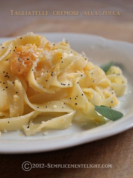Tagliatelle cremose alla zucca