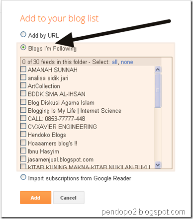 pilih blogs mana saja yang akan tampil pilih blogs mana saja yang akan tampil