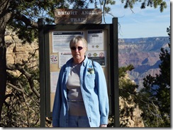 Betty at the head of the Bright Angel Trail