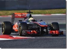 Perez con la McLaren nei test di Barcellona 2013