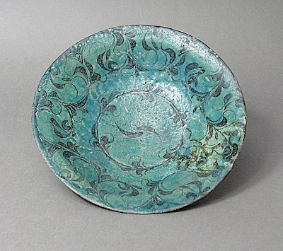 Bowl Iran, Kashan Bowl, early 13th century Ceramic; Vessel, Fritware, underglaze painted, 2 1/2 x 9 1/2 in. (6.35 x 24.13 cm) The Nasli M. Heeramaneck Collection, gift of Joan Palevsky (M.73.5.278) Art of the Middle East: Islamic Department.