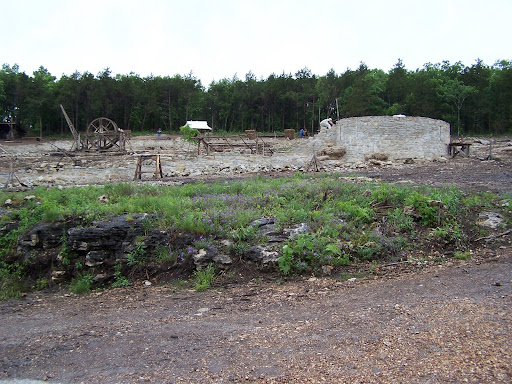 A tower is beginning to take shape at the Ozark Medieval Fortress.