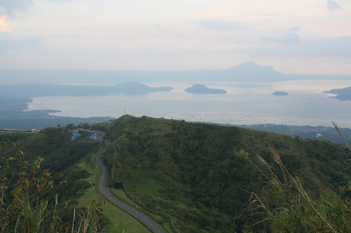 Taal Lake as seen from the ridgeline at Talisay