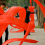 Beijing - Tourbillon de rubans rouges dans le parc du Temple du Ciel