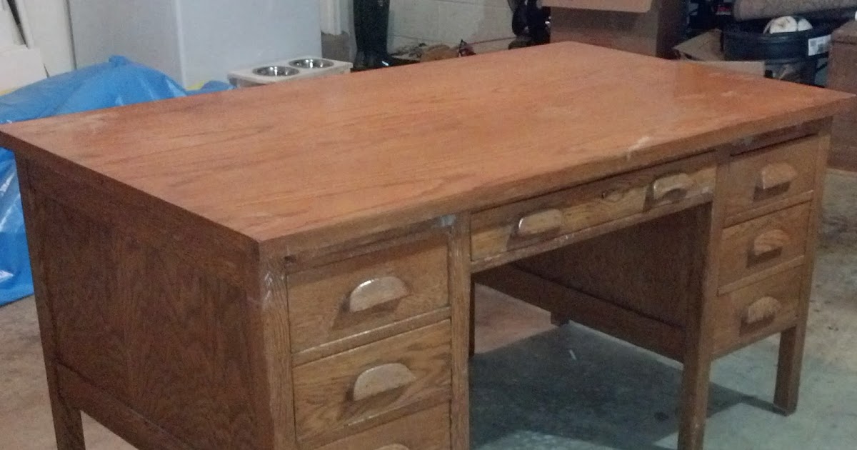 Project Forever Home Old Teacher's Desk Refurbished