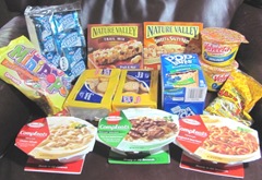 Military package goodies meals and other