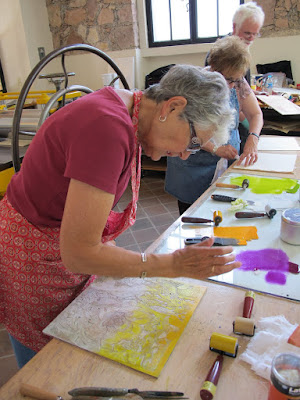 wiping to soften the colors