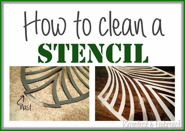 How to clean a stencil (Sawdust and Embryos)