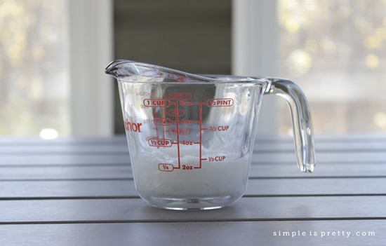measuring cup with coconut oil