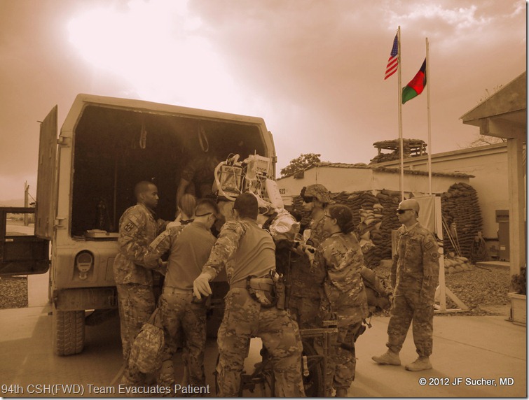 94th CSH(FWD) Team Evacuates Patient