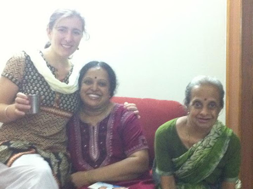 2. Here I am with Gayathri and her sister Rhada. Over the years, Gayathri has taught me so much about the meaning of