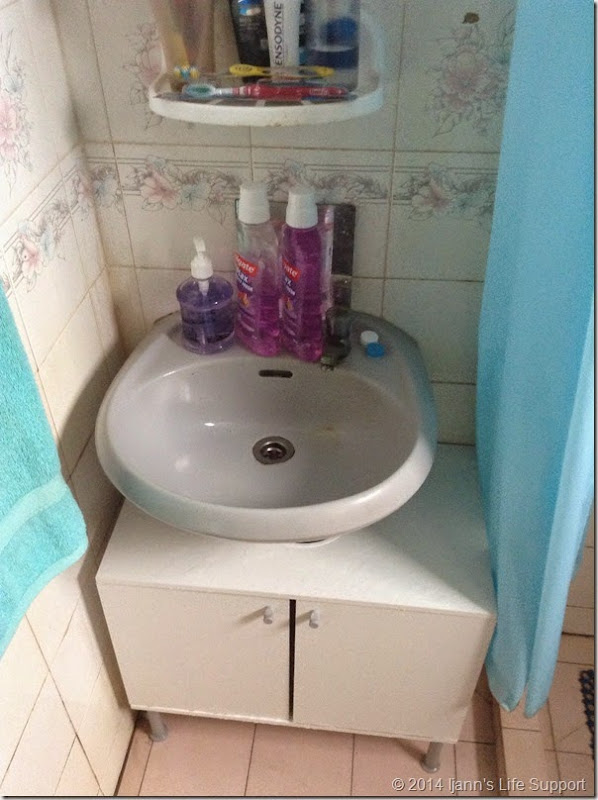 Under sink cupboard yang aku beli dari Ikea. Eco yang tolong pasangkan ni. Now, tak la bersepah bebarang kat bilik air.