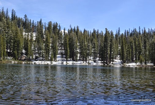 Mountaintop lake -- surrounded by snow