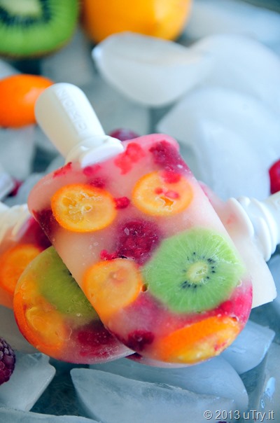 Lemonade Popsicles with Mixed Fruits http://uTry.it