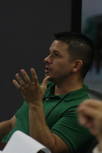 Councilman Nick Ibarra expresses concerns on the proposed transfer site. (photo credit: James Mulvenon)
