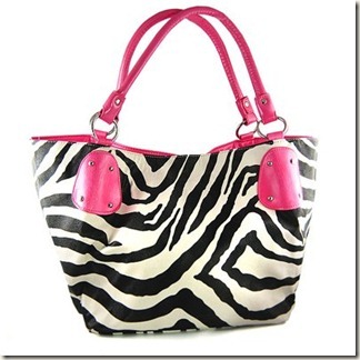 Pink Zebra Purse