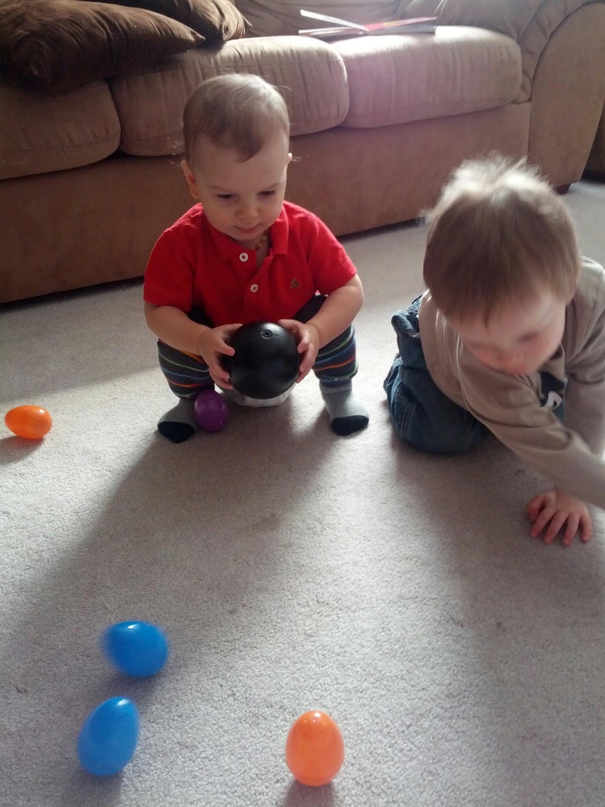 And Next Comes L Bowling with Wobbly Easter Eggs