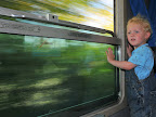 Karl on Train from Tivoli to Avezzano, Italy