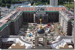 View from St Nicholas' Church, Potsdam - new palace construction site