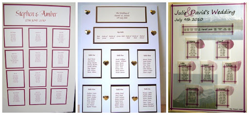 seating plan I had the idea of mounting the table plan in a frame