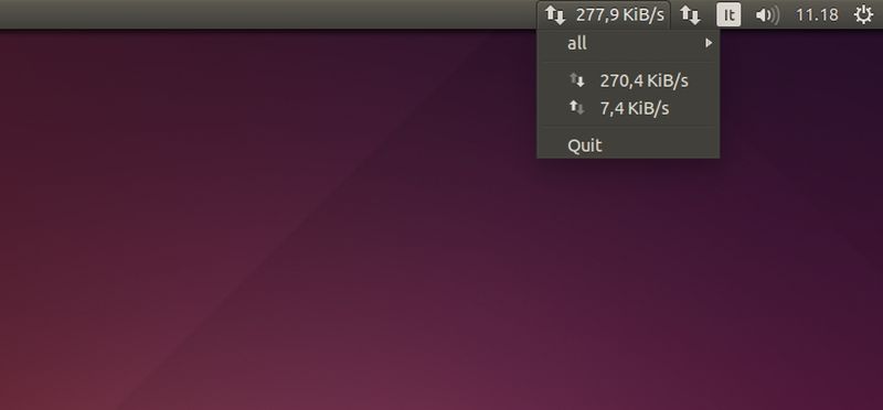 Indicator Netspeed in Ubuntu