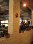 The view of the bar and dining room from Barbuto's kitchen.
