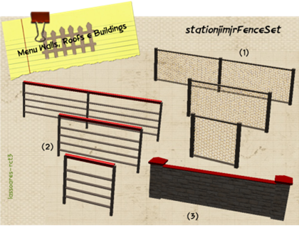 stationjimjrFenceSet - Walls, Roofs e Buildings  (stationjimjr) lassoares-rct3